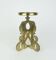 1960s mid century brutalist brass CANDLEHOLDER for one big candle