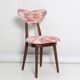 Heart-shaped chair mid-century in Fandango pink jacquard, Dedar, Europe, 1960s