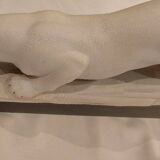 snow leopard ceramic art deco twisted gray highlight
