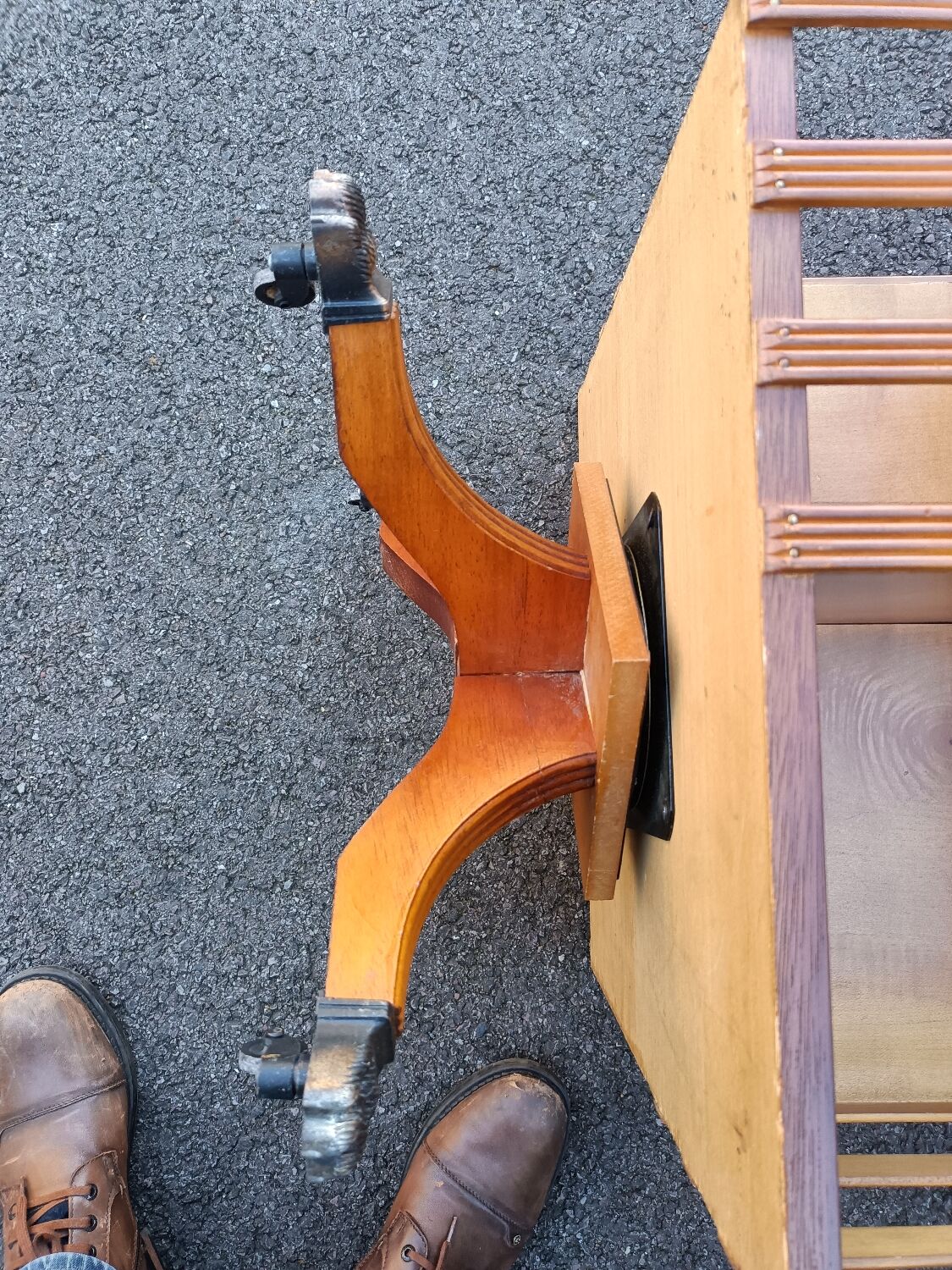 Old vintage English revolving bookcase