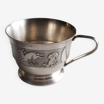 Silver metal mug