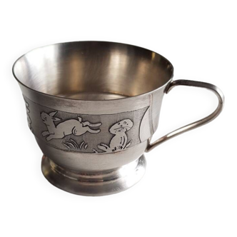 Silver metal mug