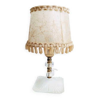 Vintage 70s French fringed wall lights and lamp