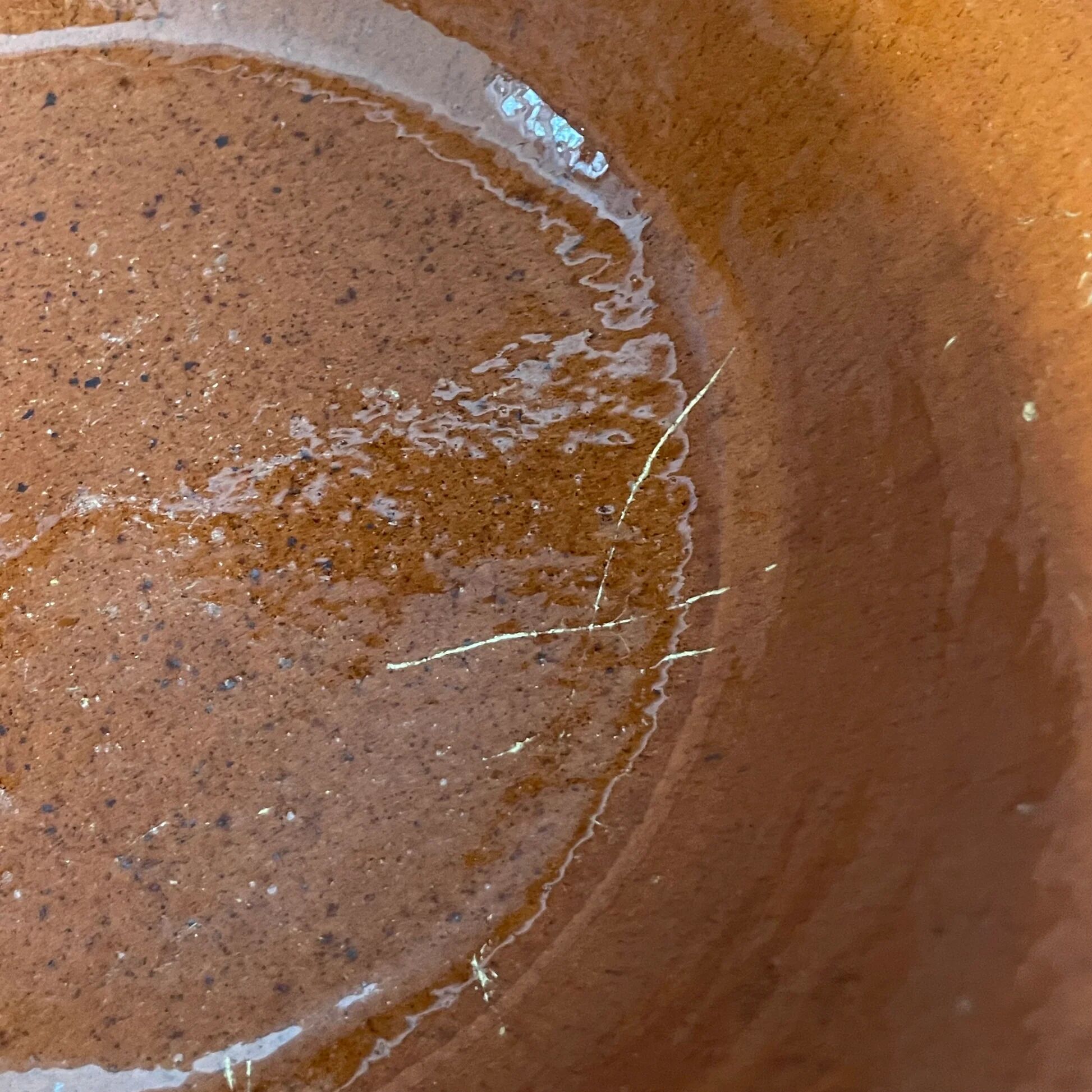 Large glazed terracotta kitchen bowl - 1110