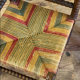 Pair of corner armchairs paillés in turned wood antique multicolored seat