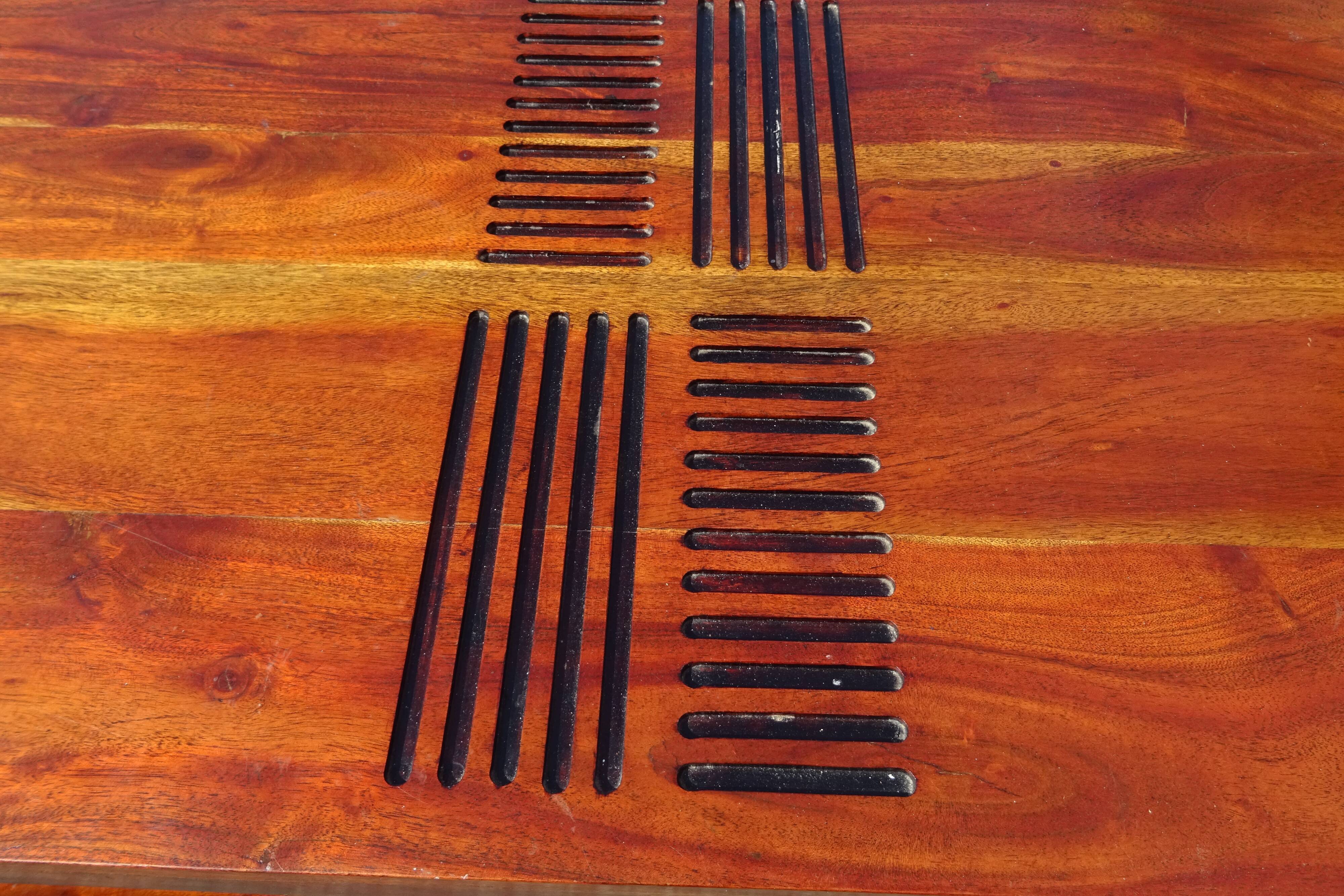 Exotic solid wood coffee table