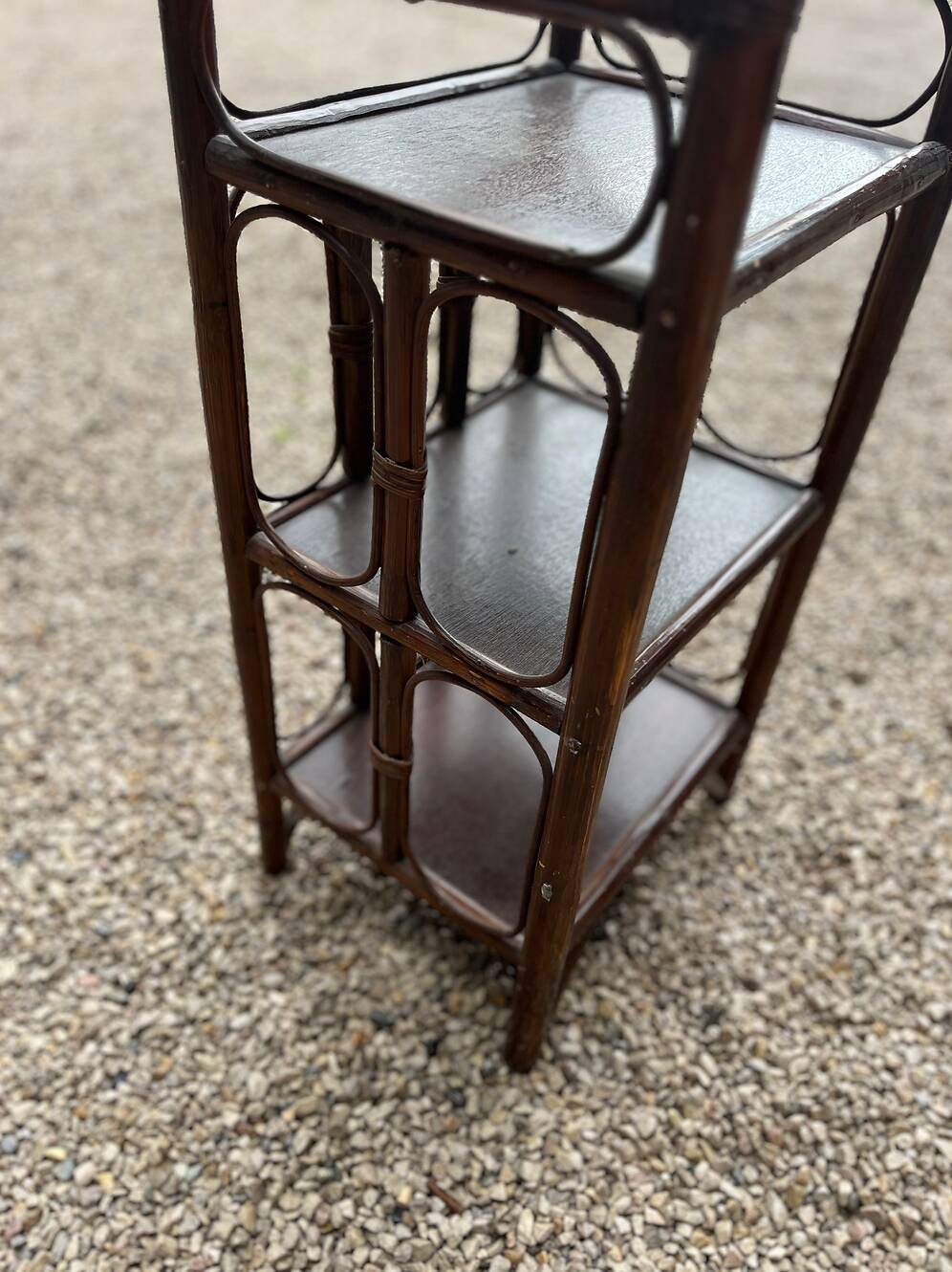 Vintage rattan shelf