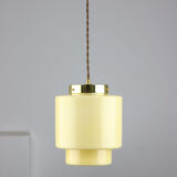 Vintage Mid-century Glass Pendant Lamp