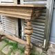 Lightened rustic oak console
