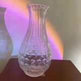 Vase soliflore en verre biseauté