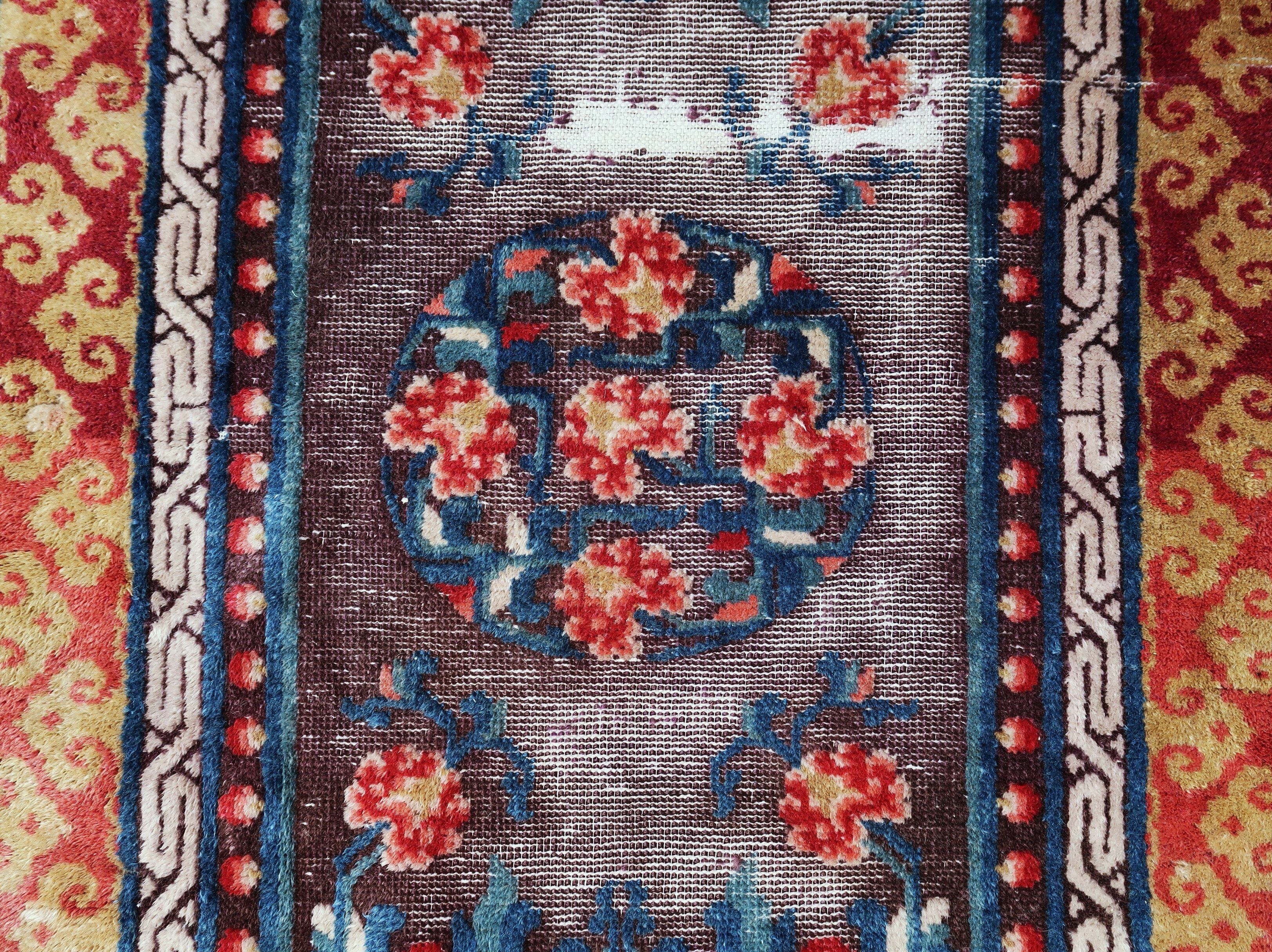 Chinese rug 1850 160 X 80 cm
