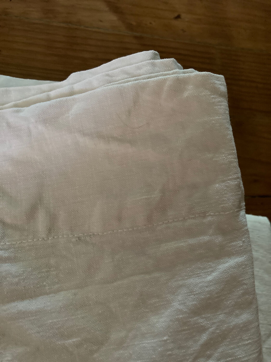Linen sheet and simple white cotton