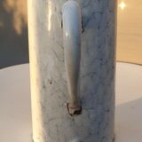 Pot washbasin wall mounted sheet metal enamelled