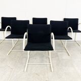 6 postmodern cirkel dining chairs by Metaform, 1980s