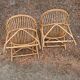Pair of rattan armchairs 1960