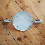 Large vintage design wall light in stainless steel chrome from the 70s