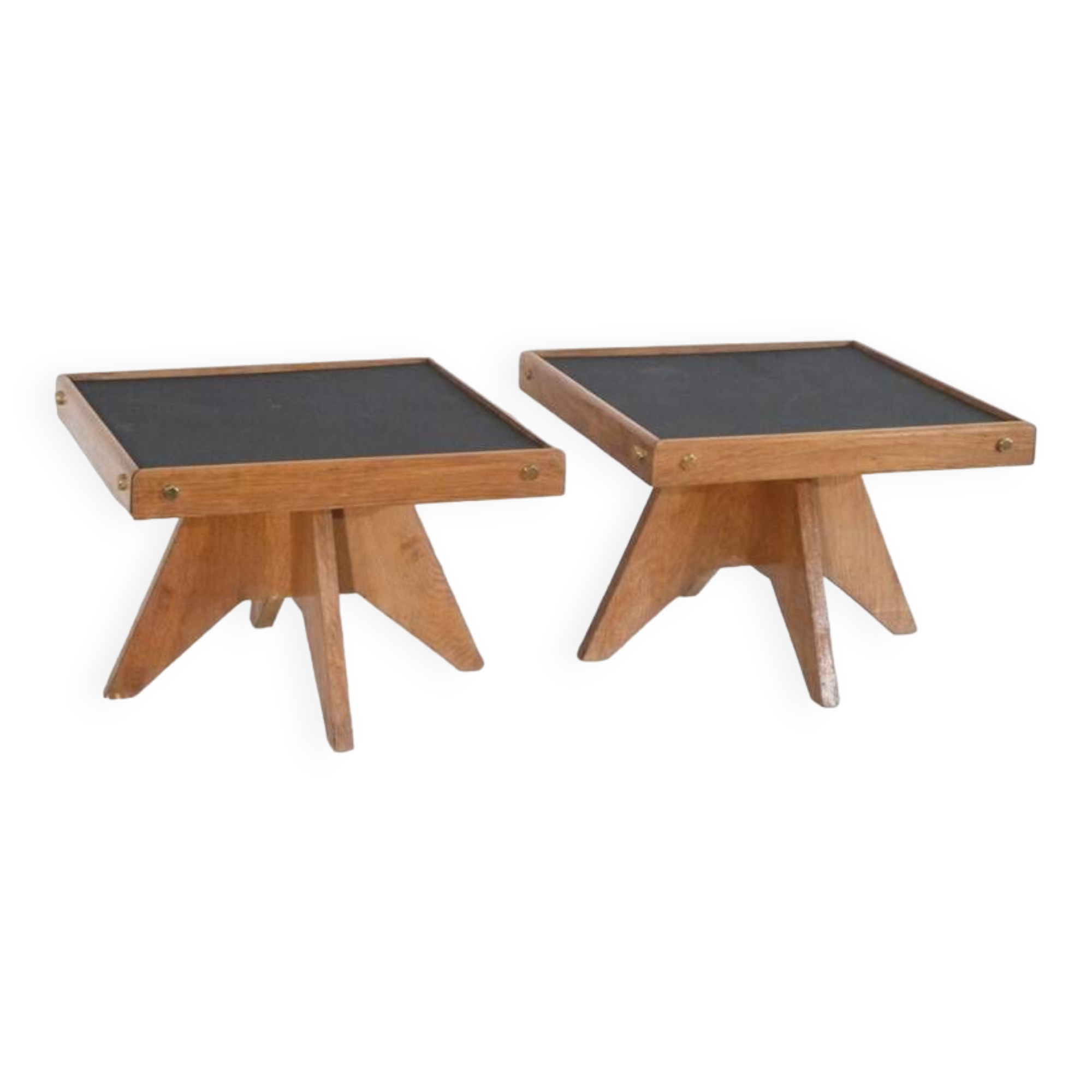 Pair of reconstruction style side tables 1950