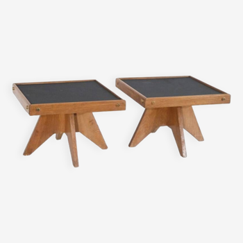 Pair of reconstruction style side tables 1950