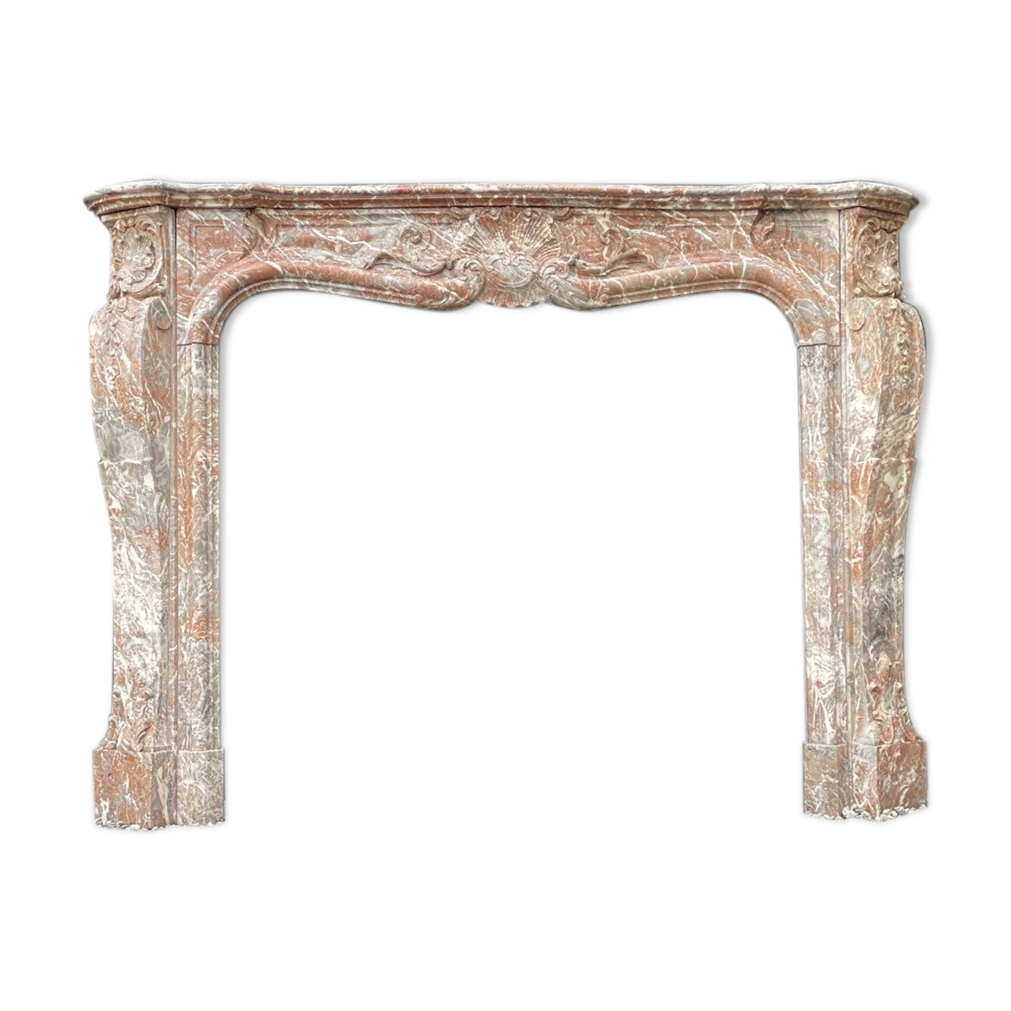 Louis XV style fireplace in rance marble circa 1880