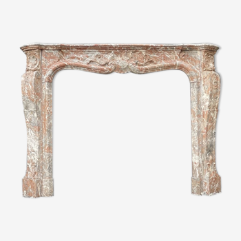 Louis XV style fireplace in rance marble circa 1880