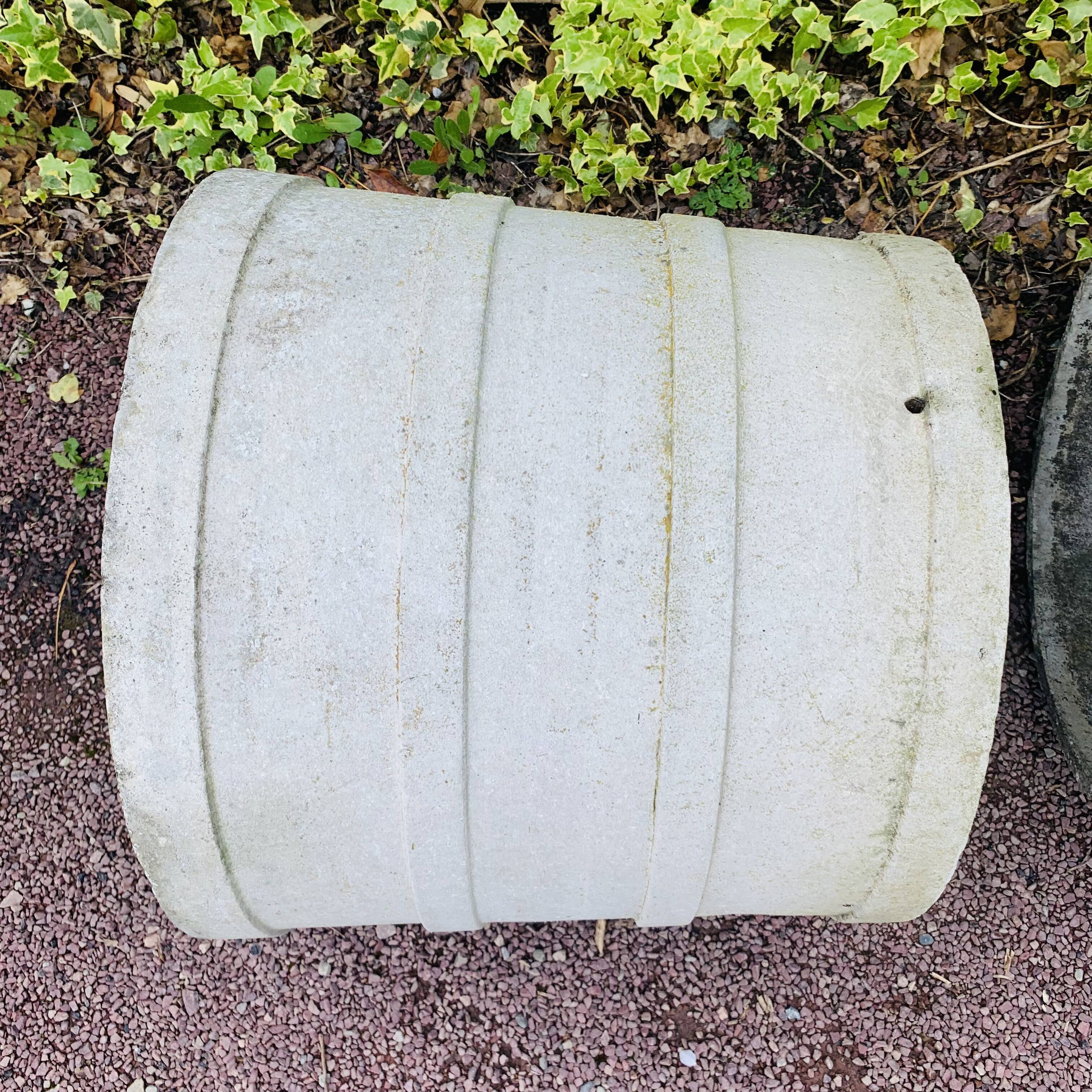 Pair of large fiber cement planters