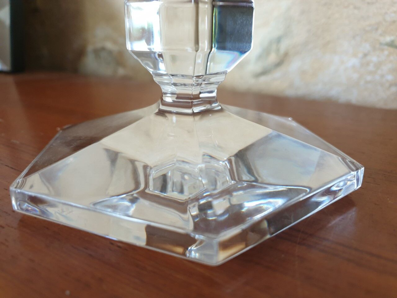 Val-saint-lambert crystal candlestick