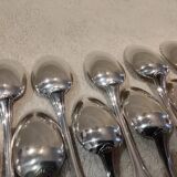 11 silver plated dessert spoons, Christofle Vendome, 17.1 cm