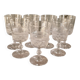 7 White Wine Glasses Baccarat - Diamond Points, Circa 1880