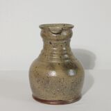 Vintage artisan pyrite stoneware pitcher jug
