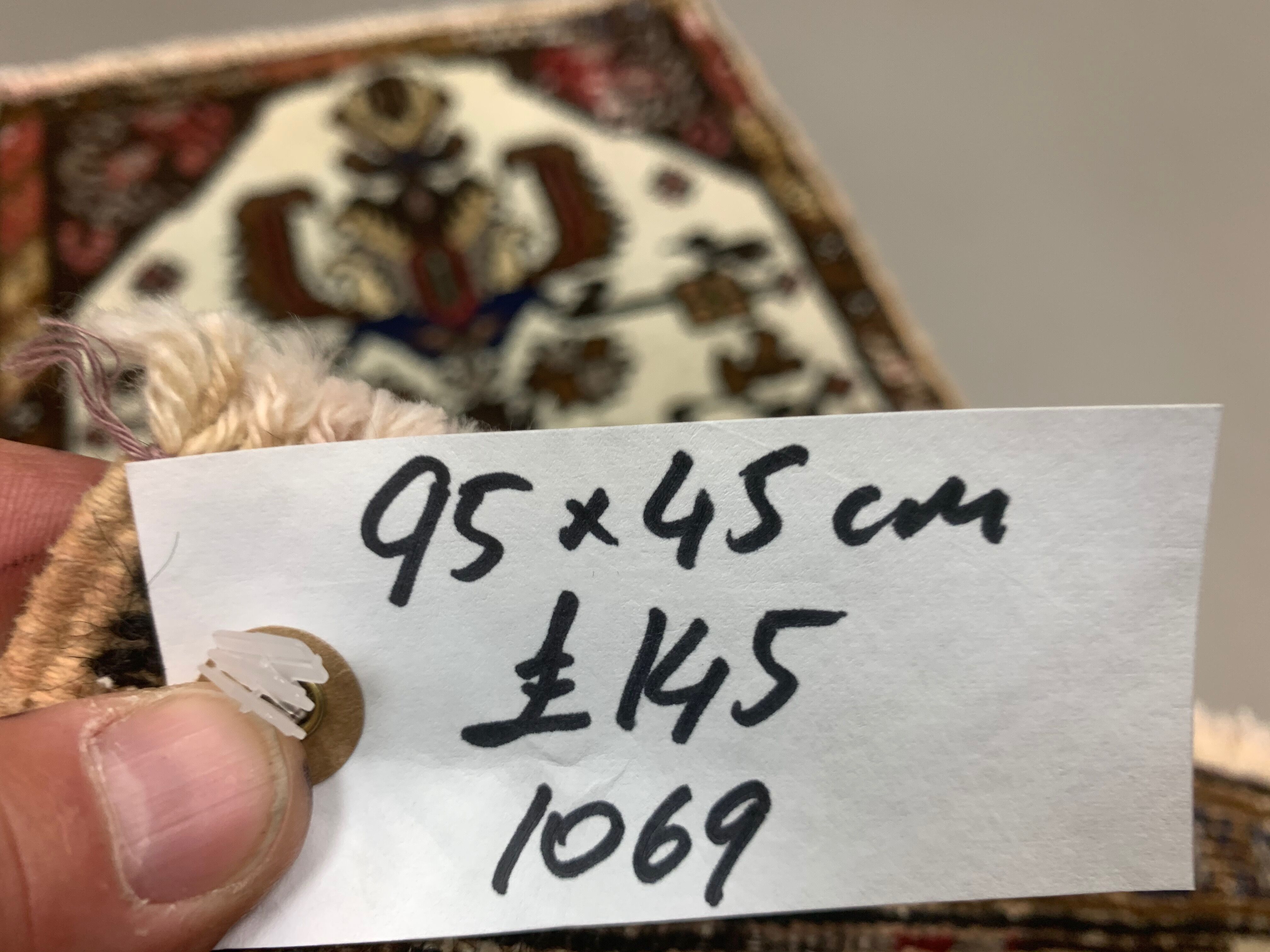 Turkish rug 95x45 cm