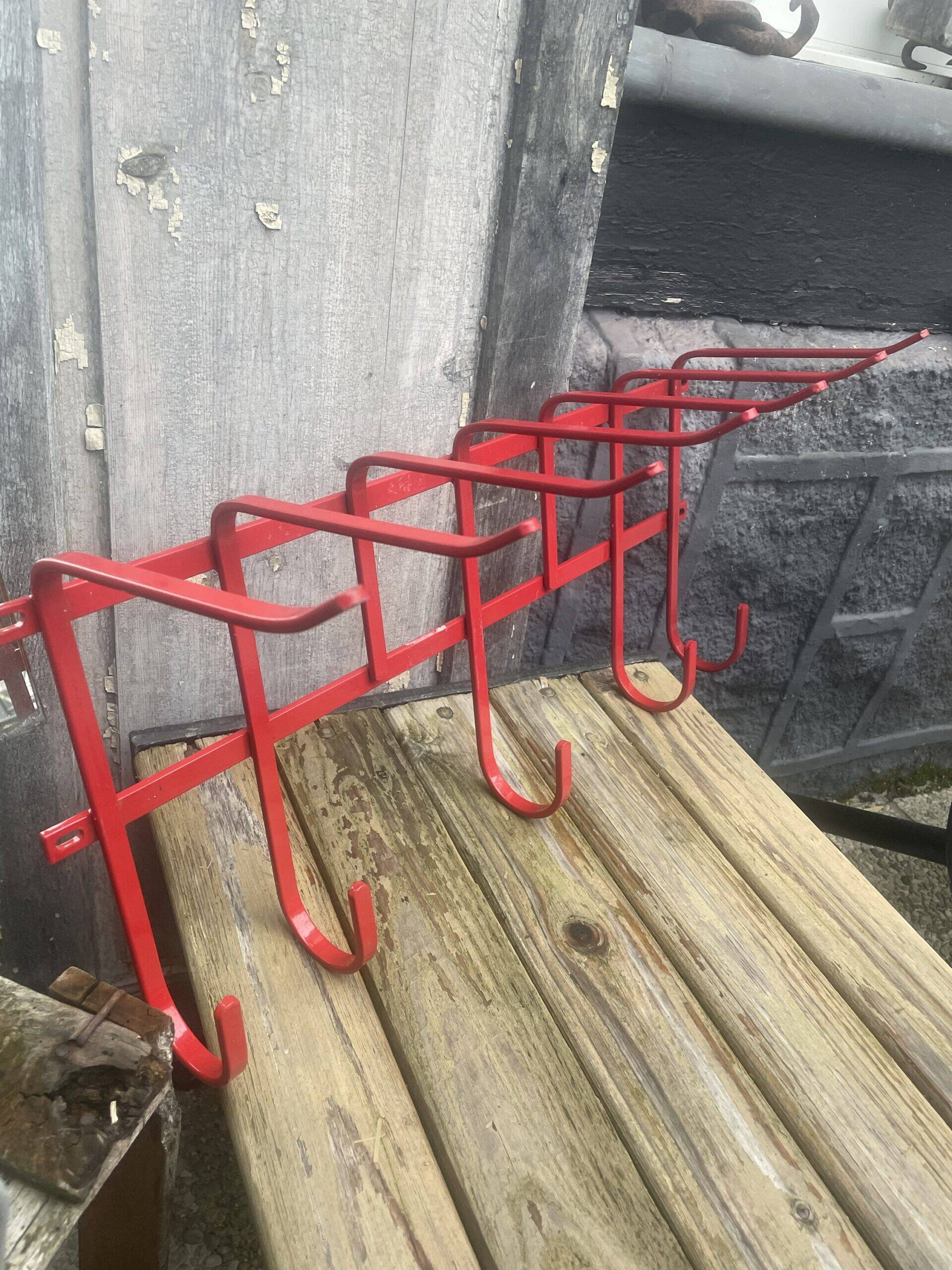 Red coat rack