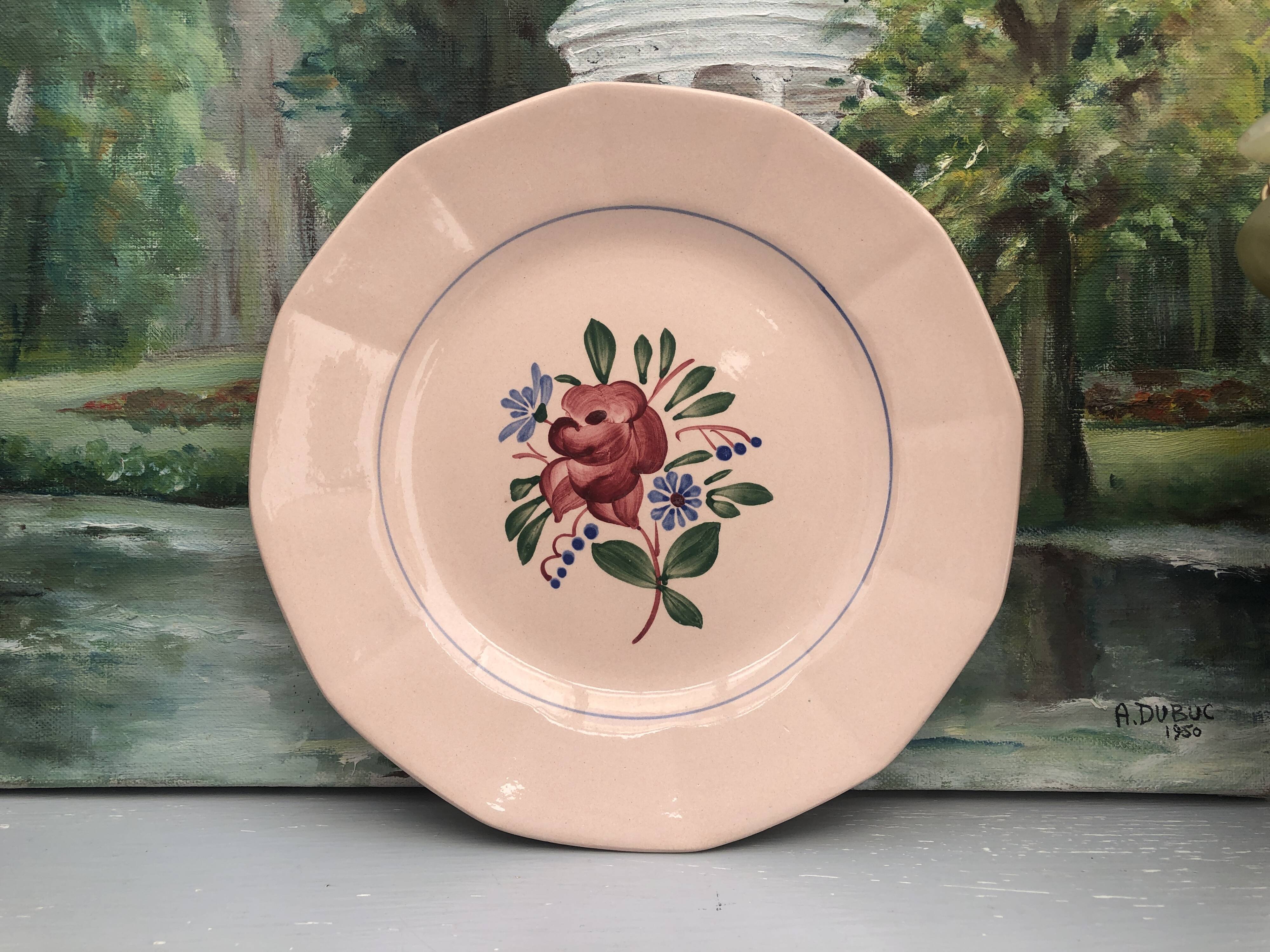 Assiette vintage sarreguemines