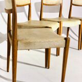 Suite of 4 vintage Italian style chairs