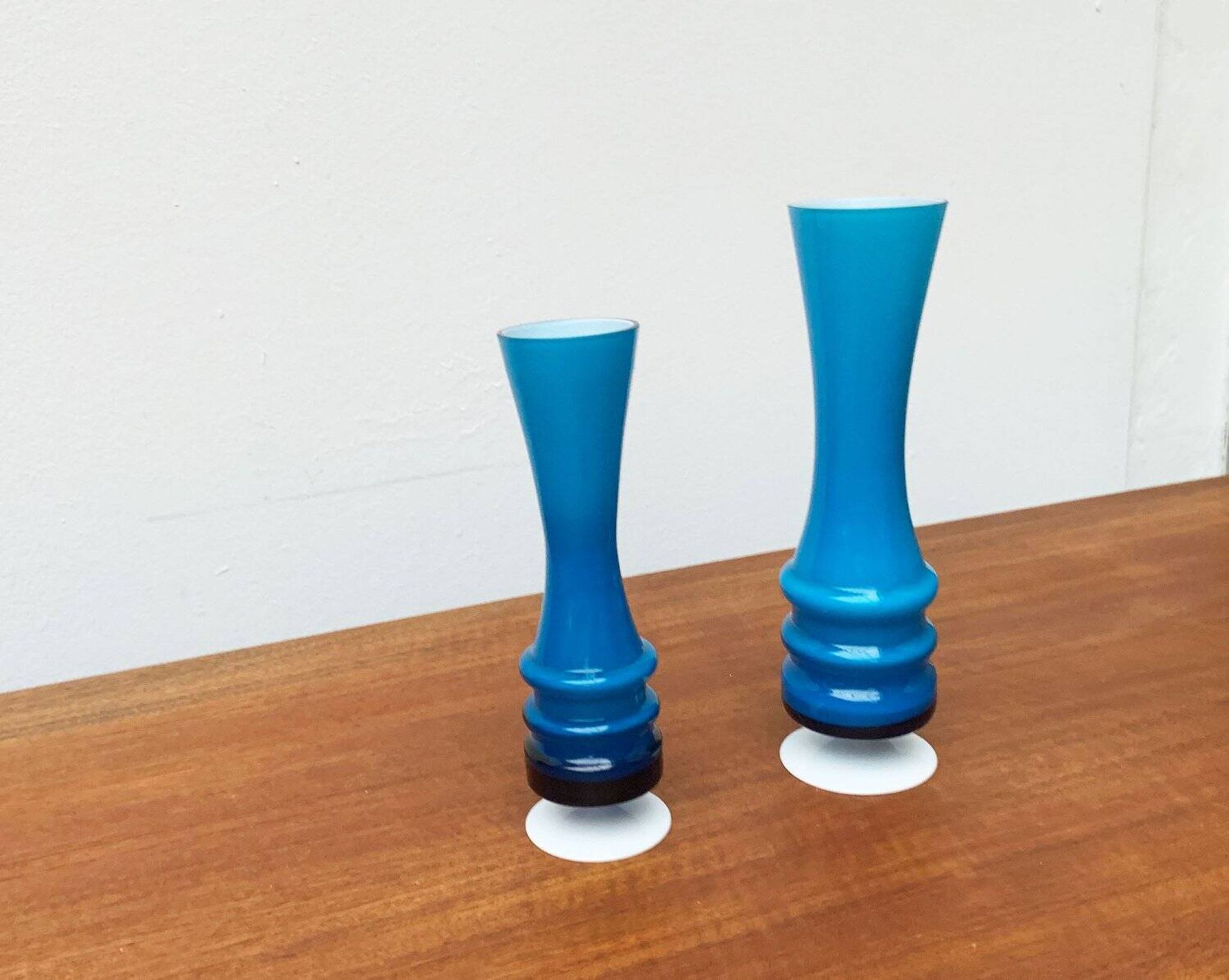 Mid-century German glass vases by Karl Friedrich, 1960s, set of 2.