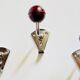 Chrome and bakelite coat hooks from the 70s