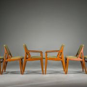 Danish Ella chairs in teak attributed to Arne Vodder for Vamo Sønderborg, 1960s, set of 6