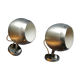 2 appliques lamps spot balls eye ball aluminum Aluminor