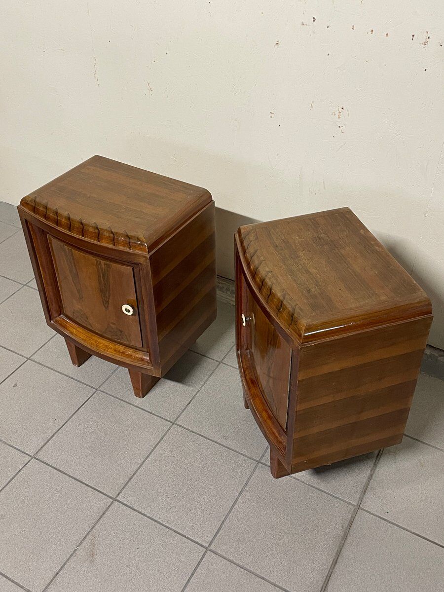 Comodini Art Déco, Italia, anni '30, set di 2