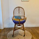 Cradle in rattan