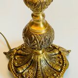 Lamp in brass solid and fabric