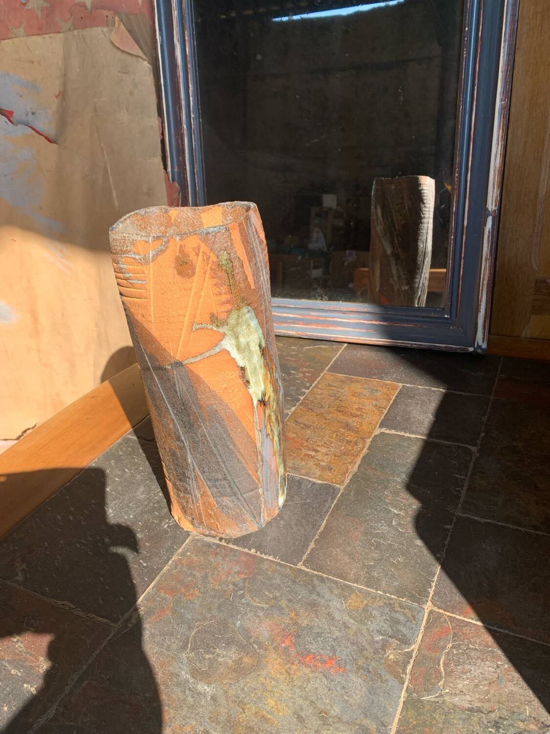 Sculptural stoneware vase — French studio pottery, 1960s/70s