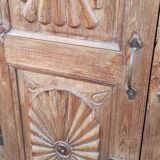 Old built-in wooden wardrobe