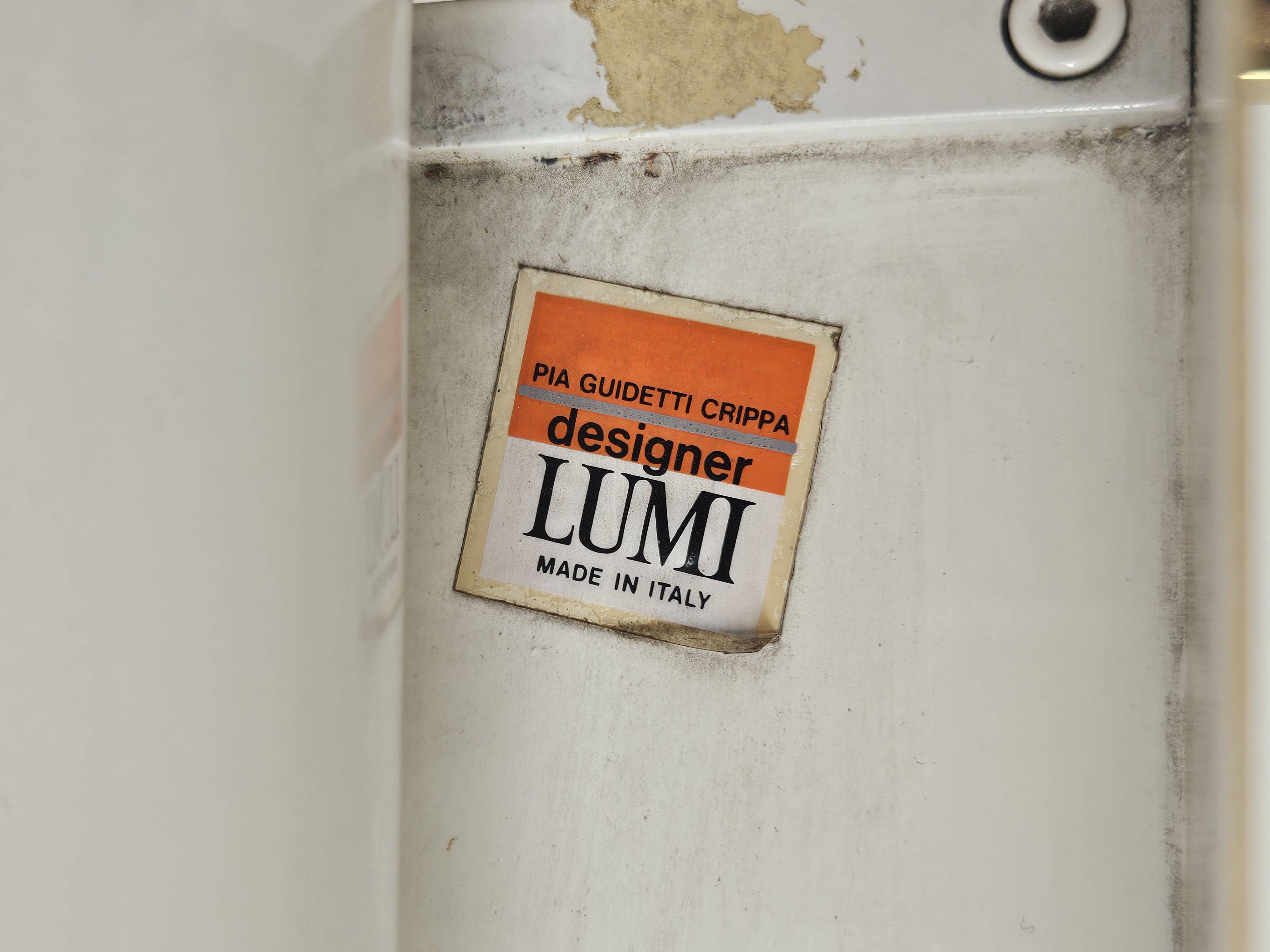 Lampadaire en laiton de Pia Guidetti Crippa pour Lumi, 1970