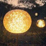 Suspension planet de kartell jaune or scintillante