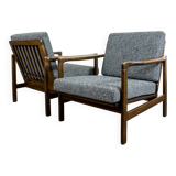 Pair Of Restored Mid Century Armchairs By Zenon Bączyk, 1960's