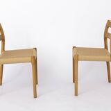 Niels Otto Møller Model 84 Dining Chairs Set of 4, Oak, 1970s Danish