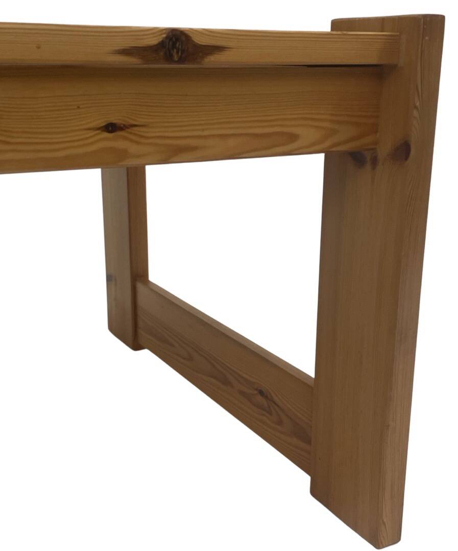 Vintage coffee table pinewood minimalist 1970s