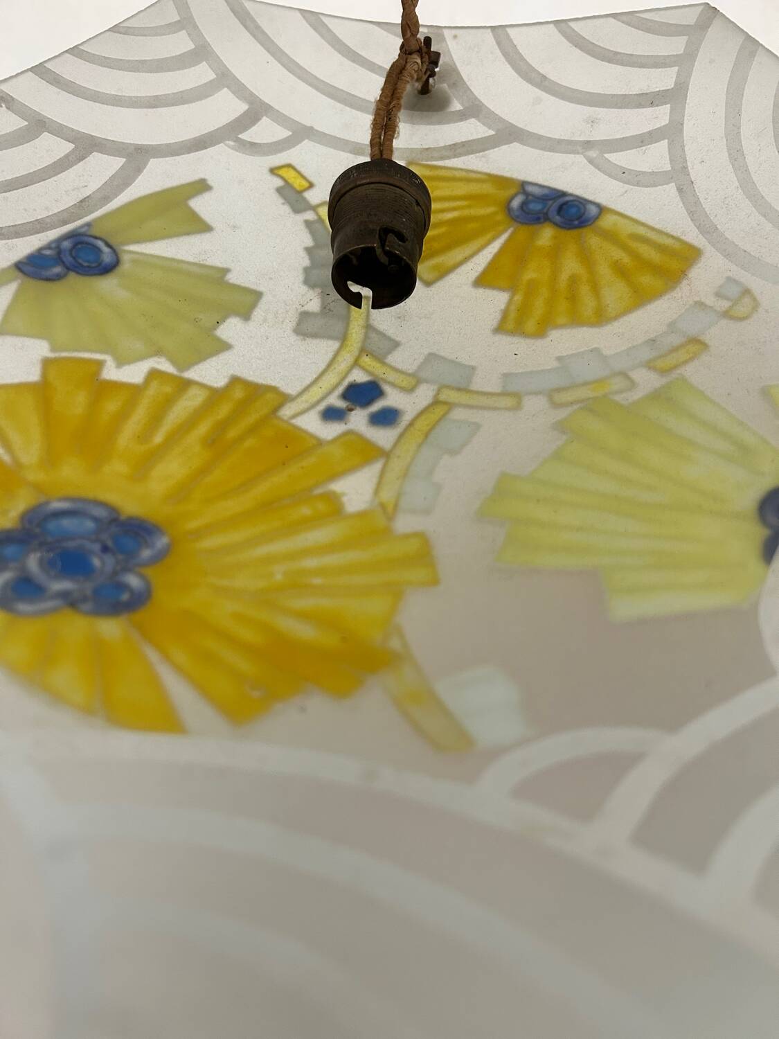 Art Deco glass pendant, 1930s