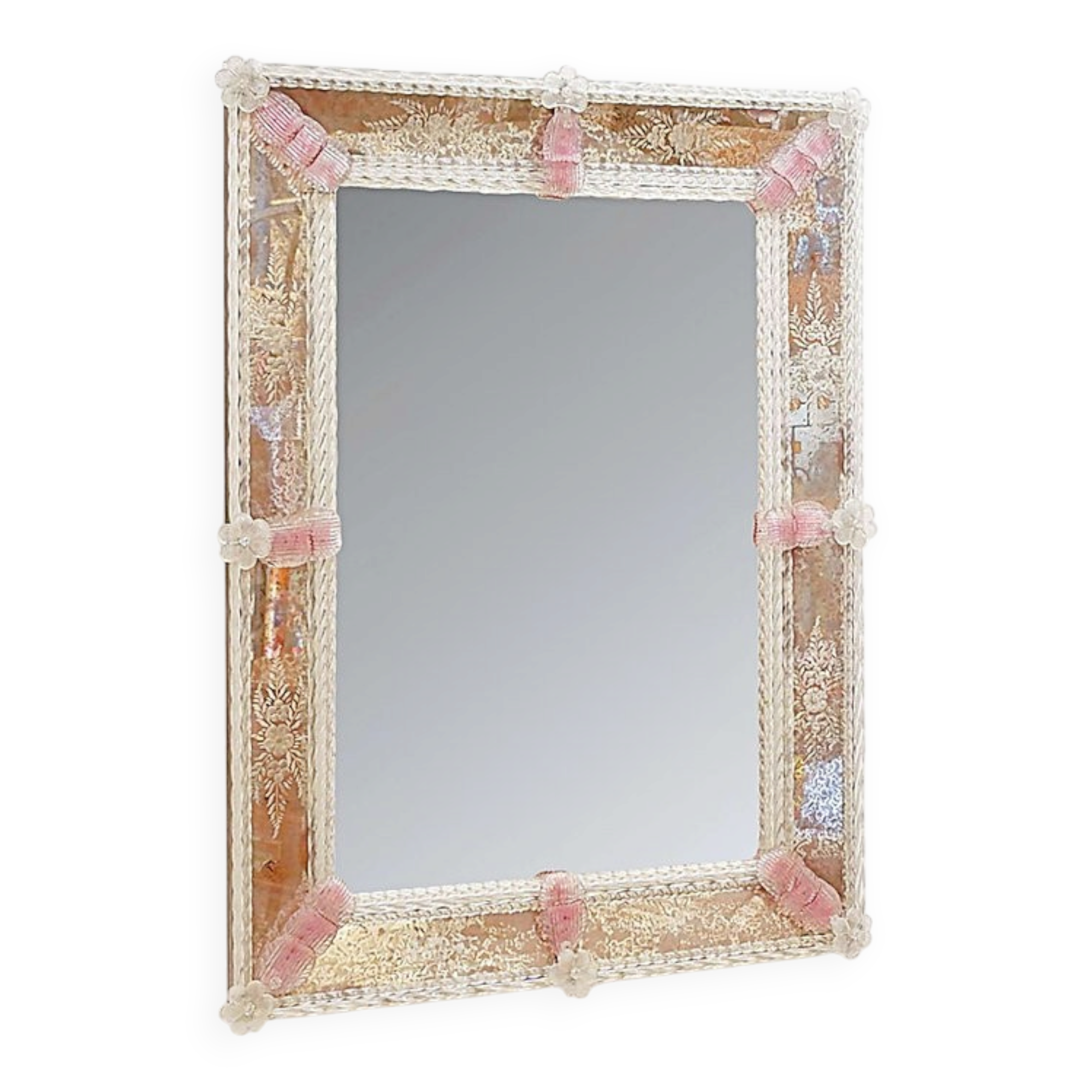 Venetian rectangular mirror Murano - Early 20th century