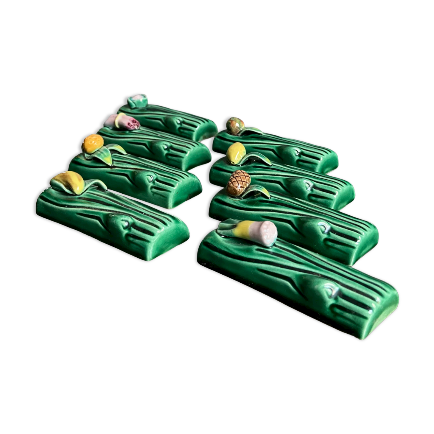 Vintage Vallauris vegetable and fruit knife holders